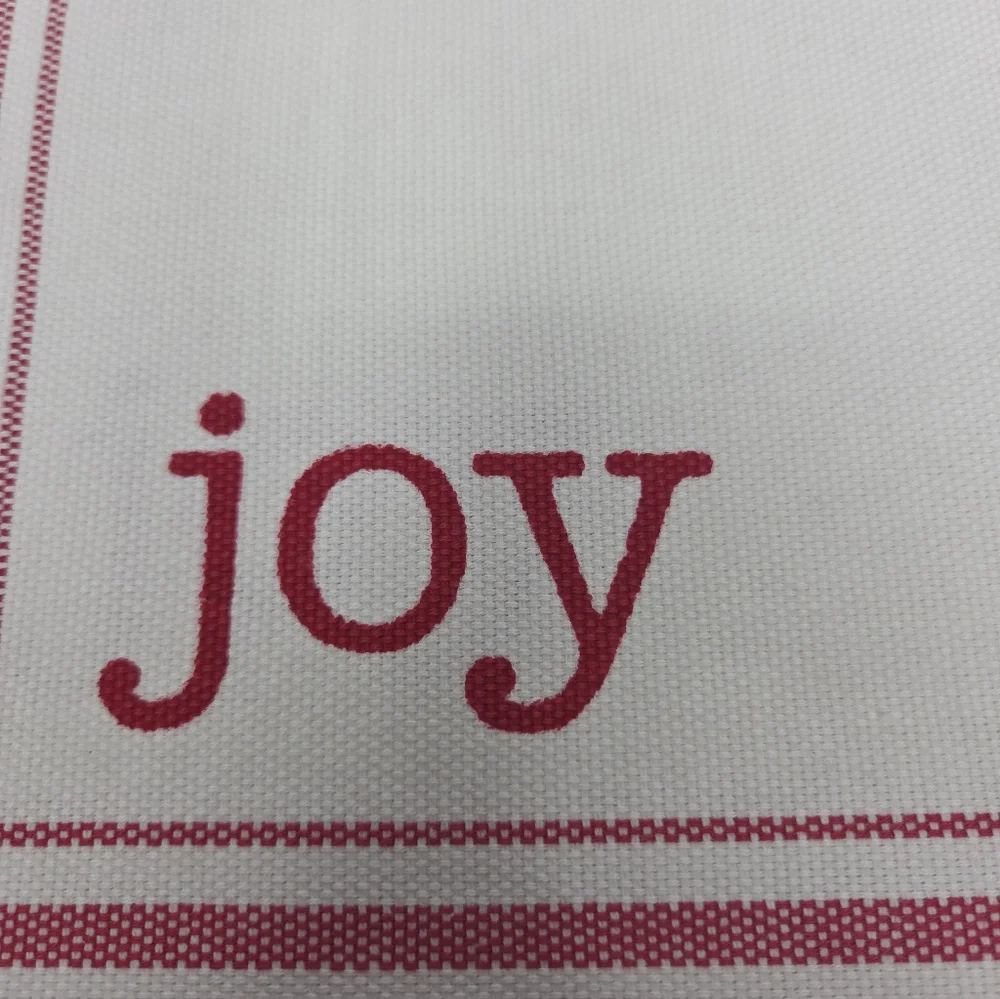 Holiday Time Set Of 6 Christmas Homespun Placemats Joy Peace Merry & Bright